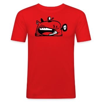 Smiling Character - Men's Slim Fit T-Shirt - red - Front - Jaron (178cm)