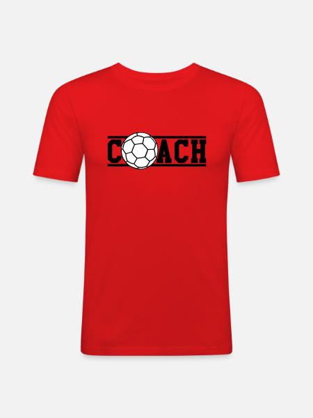 Handball Coach - Männer Slim Fit T-Shirt - Rot