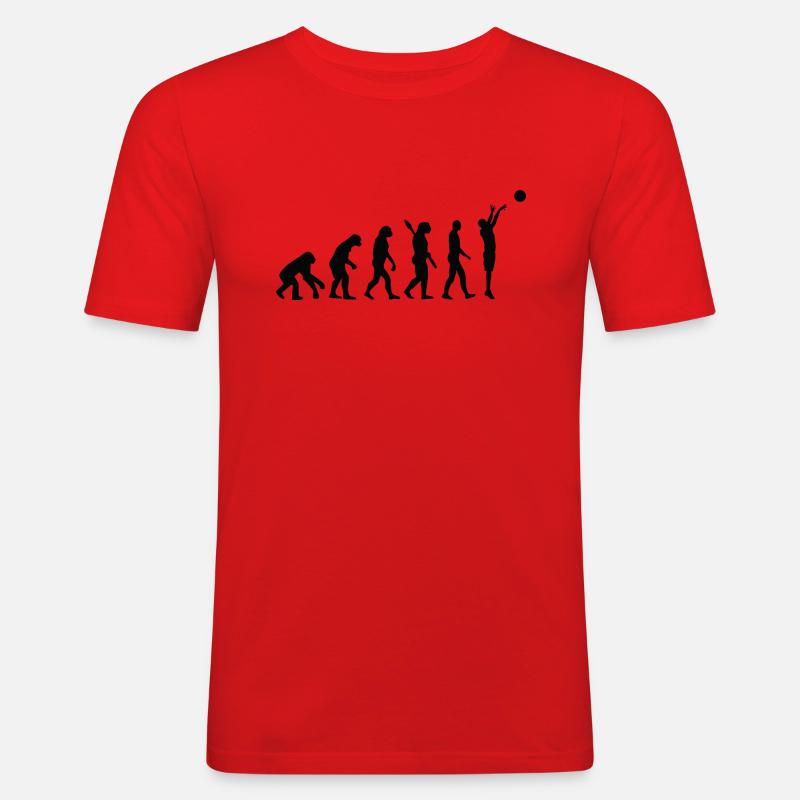 Evolution basket b - T-shirt près du corps Homme - rouge