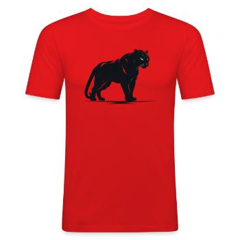 Majestic Black Panther - Men's Slim Fit T-Shirt - red - Front - Jaron (178cm)