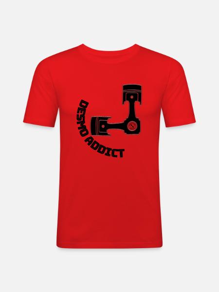 DesmoAddict - der Name ist Programm - Männer Slim Fit T-Shirt - Rot