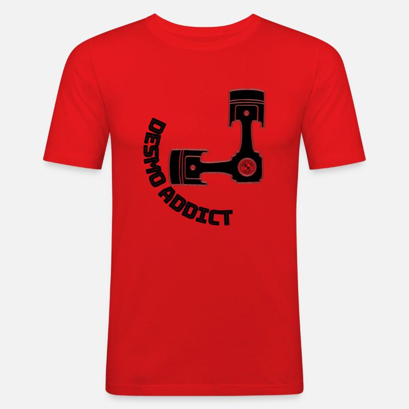 DesmoAddict - der Name ist Programm - Männer Slim Fit T-Shirt - Rot