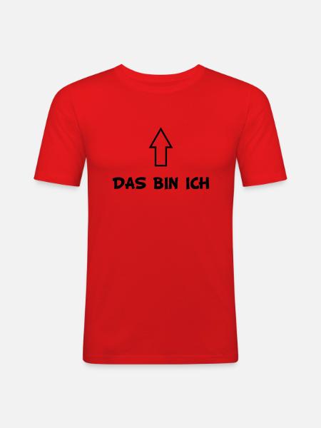 Das bin ich - Pfeil - Männer Slim Fit T-Shirt - Rot