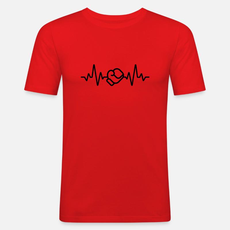 Boxen - Männer Slim Fit T-Shirt - Rot
