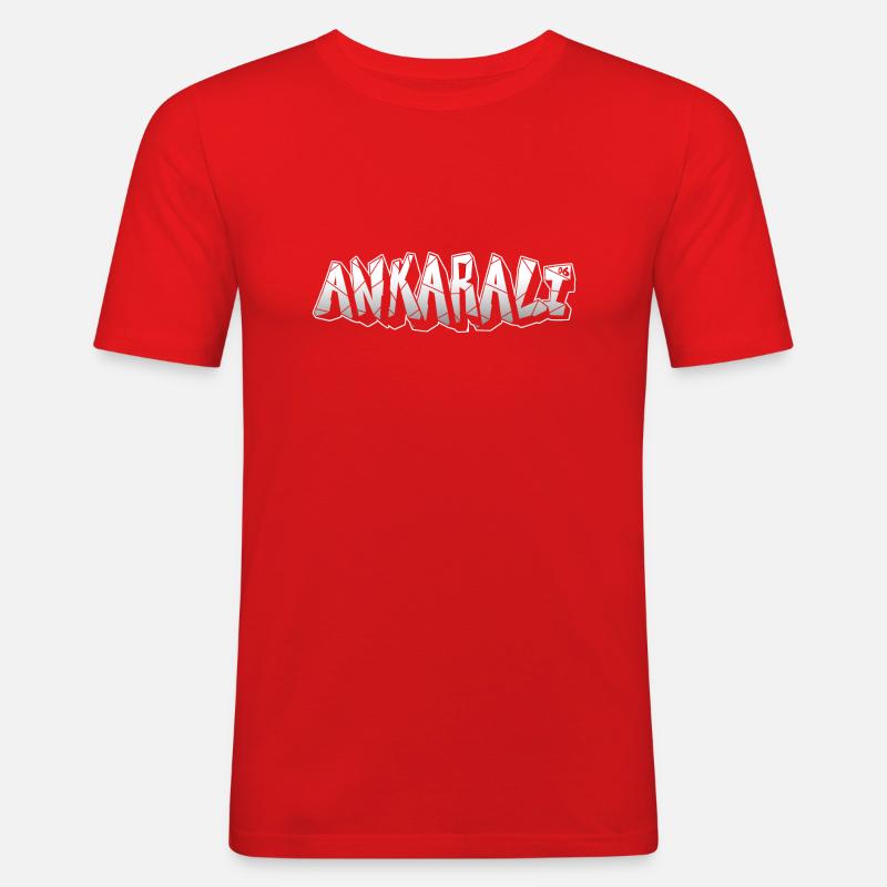 Ankarali - Männer Slim Fit T-Shirt - Rot