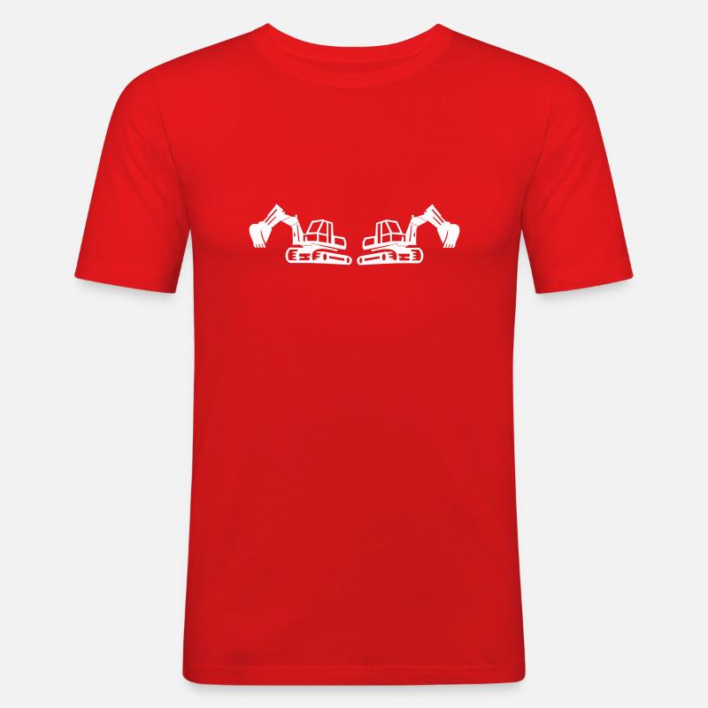 bagger 2 - Männer Slim Fit T-Shirt - Rot