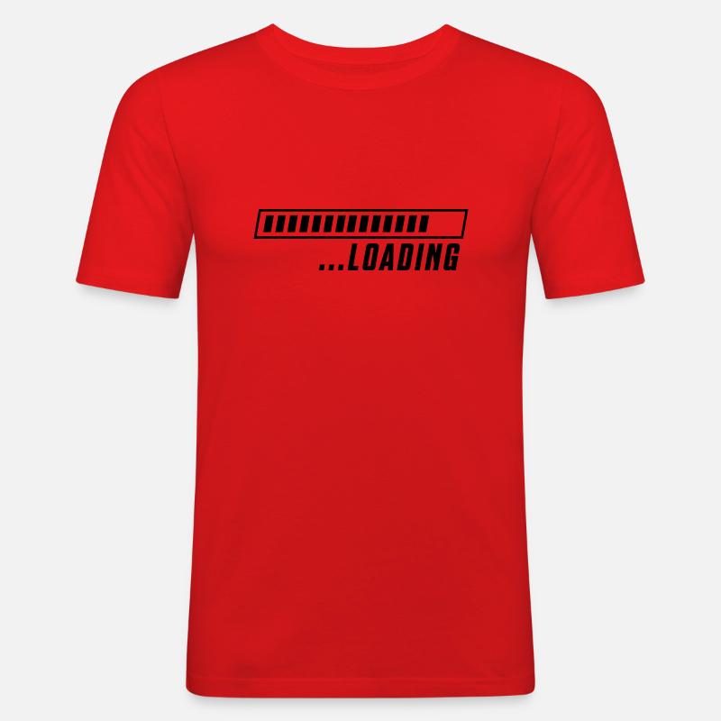 Loading loading bar - Men's Slim Fit T-Shirt - red
