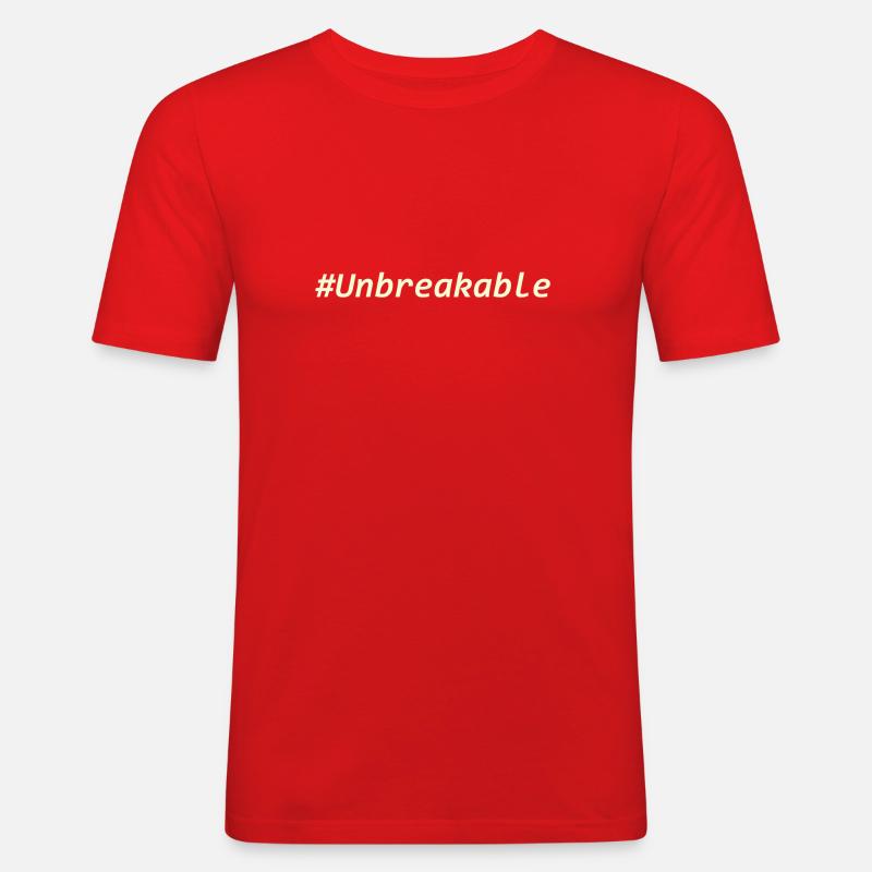 Unbreakable - Männer Slim Fit T-Shirt - Rot