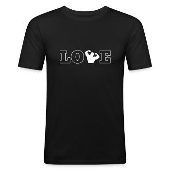 Fitness Sport Bodybuilding Sportler Fitnesssport - Männer Slim Fit T-Shirt - Schwarz - Vorne - Nik (191cm)