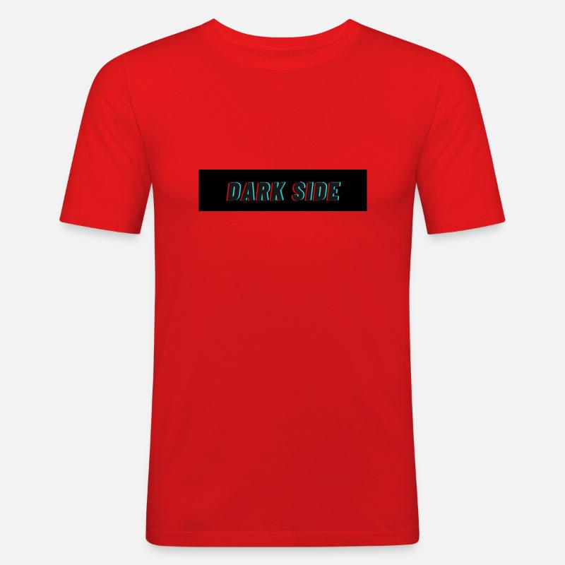 Dark Side Classic designe - Männer Slim Fit T-Shirt - Rot
