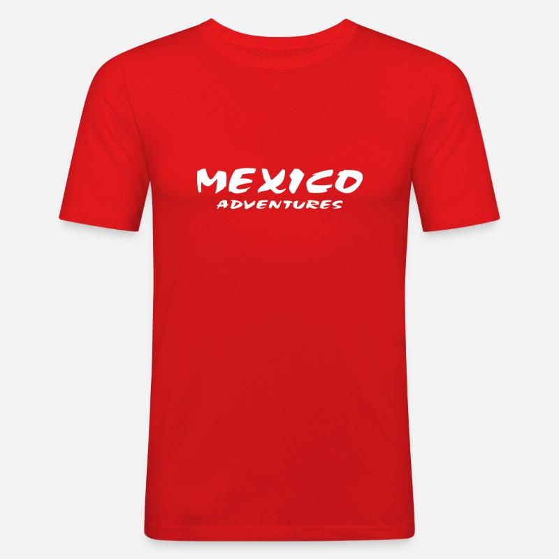 Mexiko - Männer Slim Fit T-Shirt - Rot