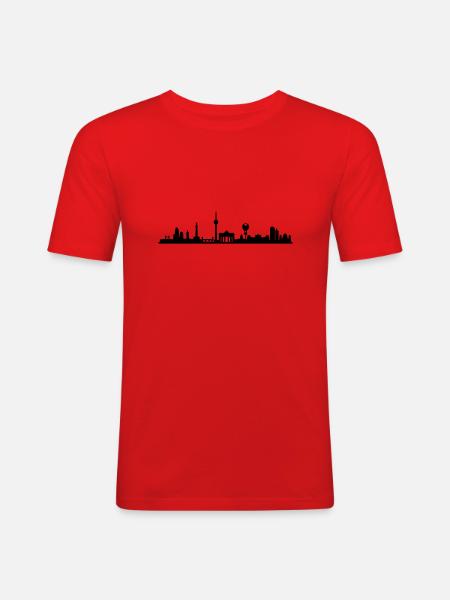Berlin Classic - Männer Slim Fit T-Shirt - Rot