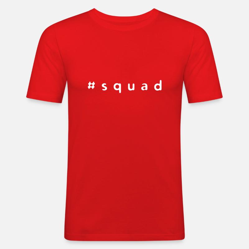 squad - Teamgedanke - Männer Slim Fit T-Shirt - Rot