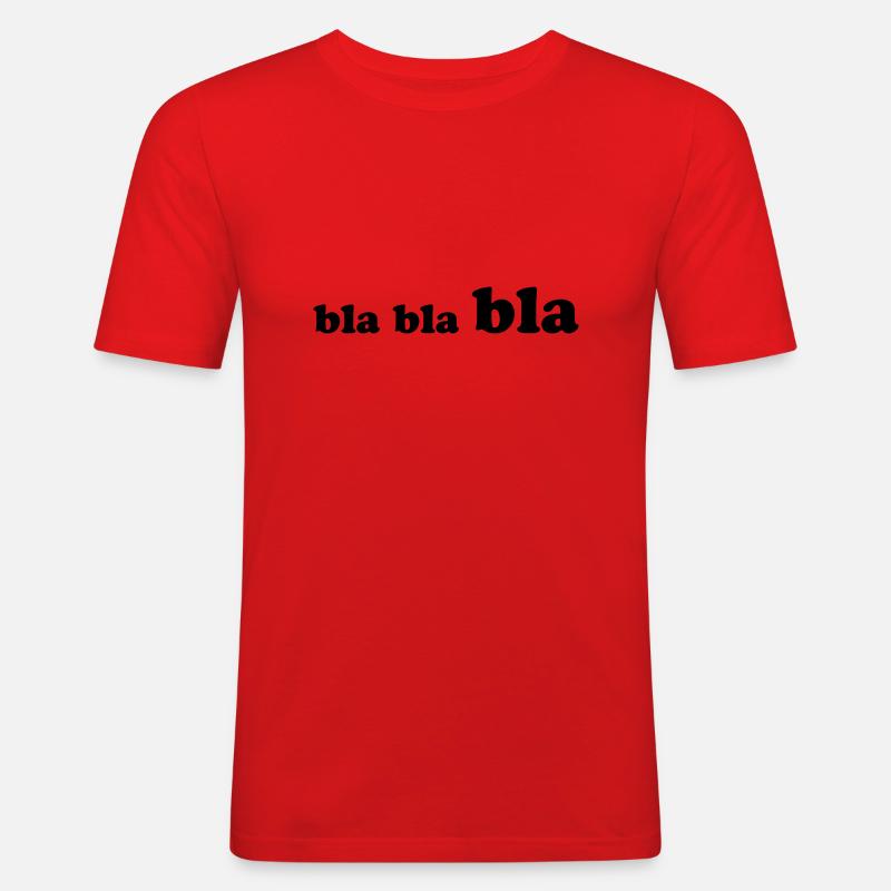 bla_bla_bla - Männer Slim Fit T-Shirt - Rot