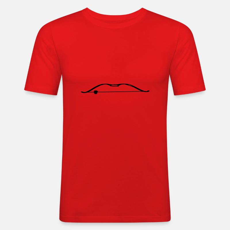 Bogen! - Männer Slim Fit T-Shirt - Rot