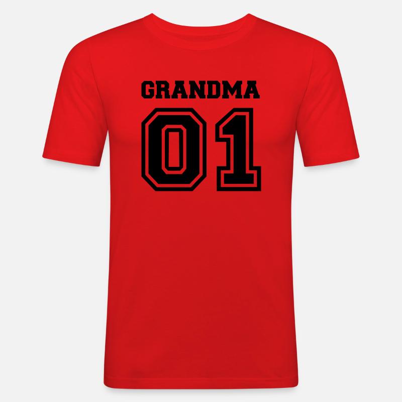 Oma - Männer Slim Fit T-Shirt - Rot