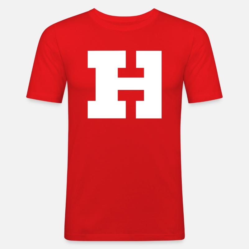 Harvard H varsity - Herre Slim Fit T-Shirt - rød