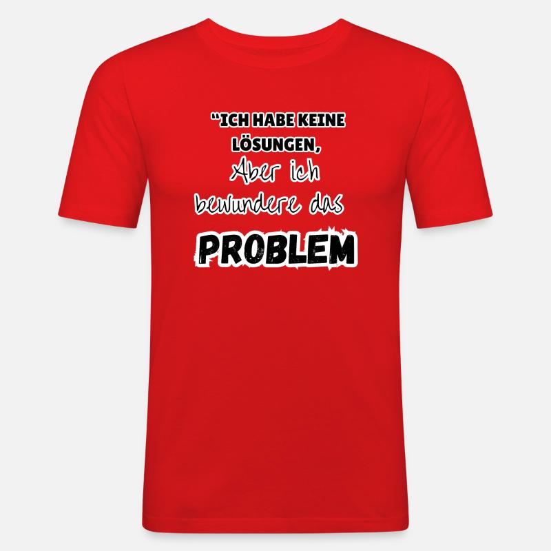 "Problem solution" - Men's Slim Fit T-Shirt - red