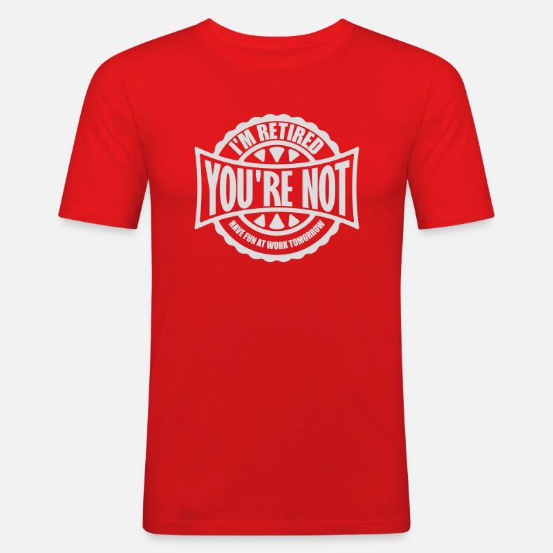 have fun at work - Männer Slim Fit T-Shirt - Rot