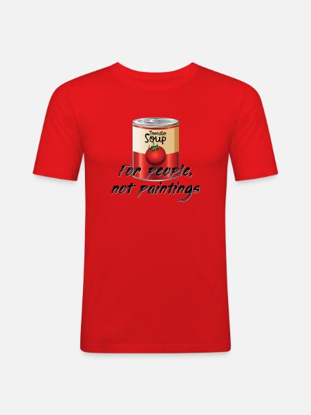 Tomatensuppe - Männer Slim Fit T-Shirt - Rot