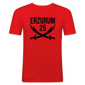 25 Erzurum alevi - T-shirt près du corps Homme - rouge - Devant - Jaron (178cm)