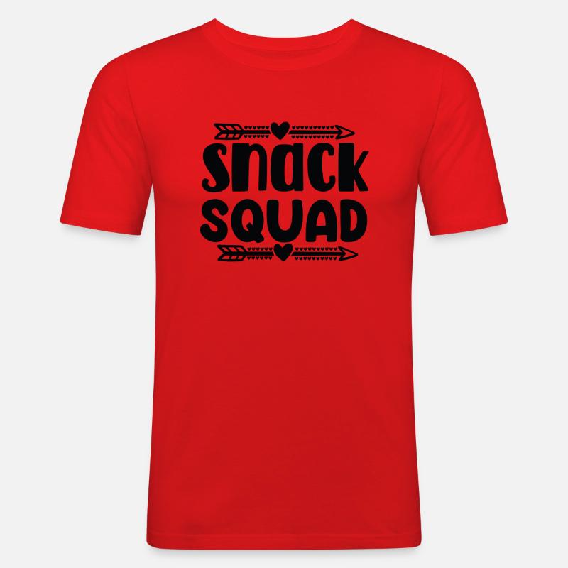 Snack squad - Männer Slim Fit T-Shirt - Rot