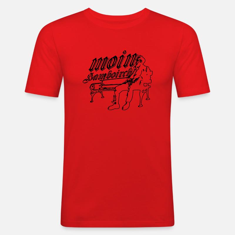 Moin Hamboirch - Männer Slim Fit T-Shirt - Rot