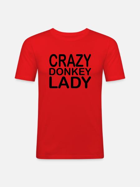 Donkey Esel - Men's Slim Fit T-Shirt - red