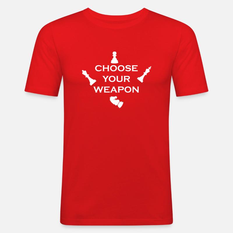 Boardgame Chess Backgammon Game Night - Men's Slim Fit T-Shirt - red