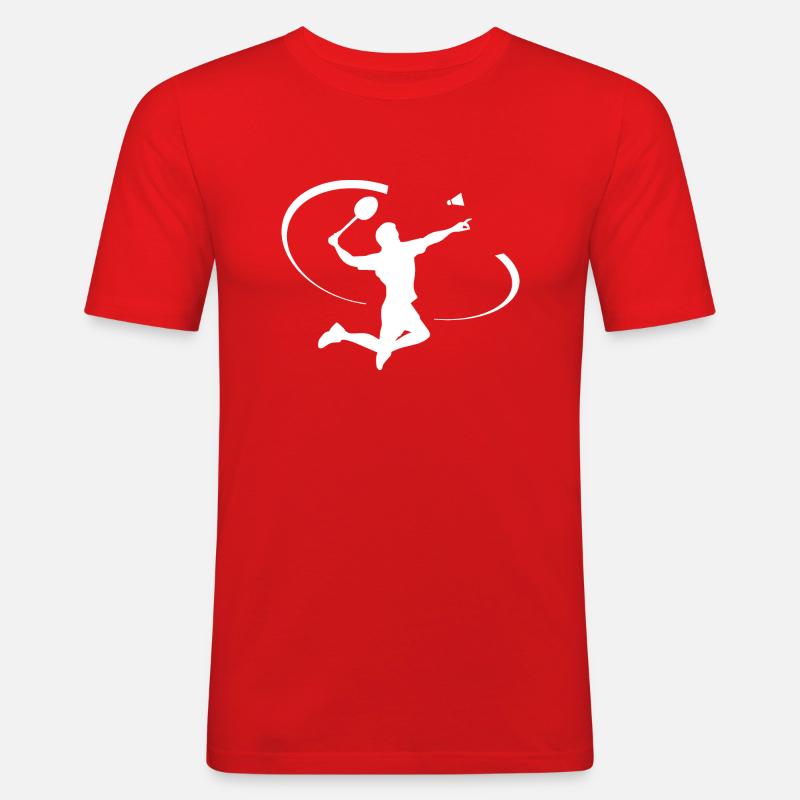 12 - Männer Slim Fit T-Shirt - Rot
