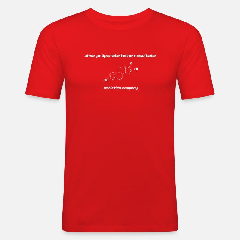 Without Preperate Withe - Men's Slim Fit T-Shirt - red