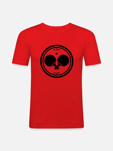 Tischtennis design - Männer Slim Fit T-Shirt - Rot
