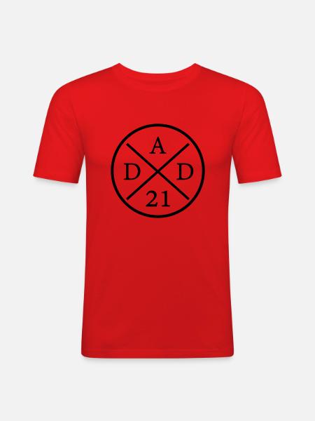 dad 21 - Männer Slim Fit T-Shirt - Rot