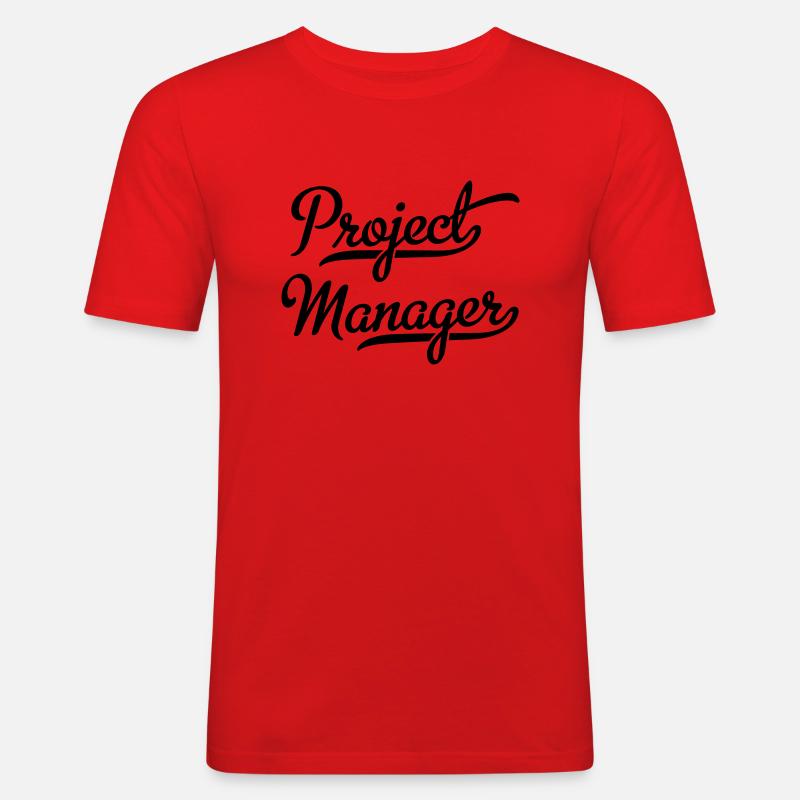 Projektleiter - Männer Slim Fit T-Shirt - Rot