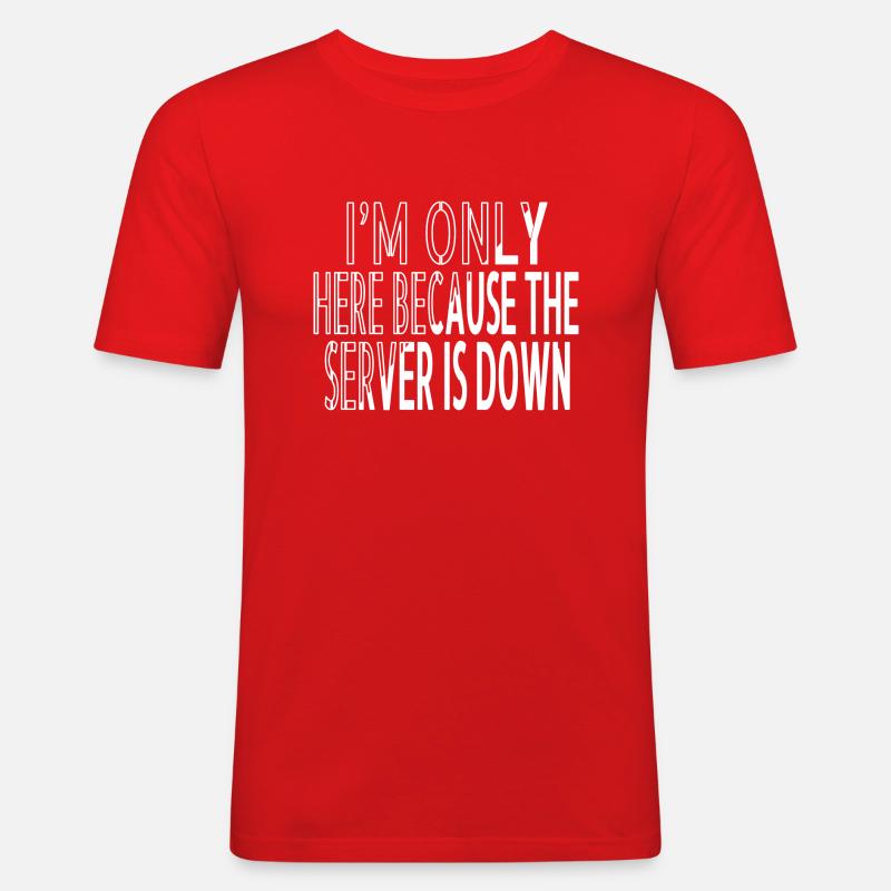 frontend developer fathersday computer scientist - Männer Slim Fit T-Shirt - Rot