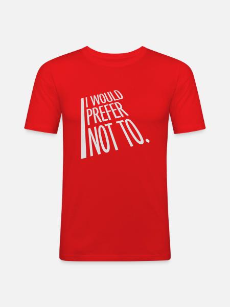 I prefer not to - Men's Slim Fit T-Shirt - red