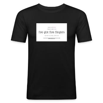 Roses are Red Violets are Blue - Männer Slim Fit T-Shirt - Schwarz - Vorne - Nik (191cm)