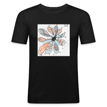Confusion 12 - Men's Slim Fit T-Shirt - black - Front - Nik (191cm)