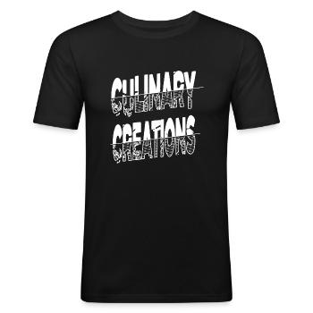 blague, pensée créative, favoriser la créativité, drôle - T-shirt près du corps Homme - noir - Devant - Nik (191cm)