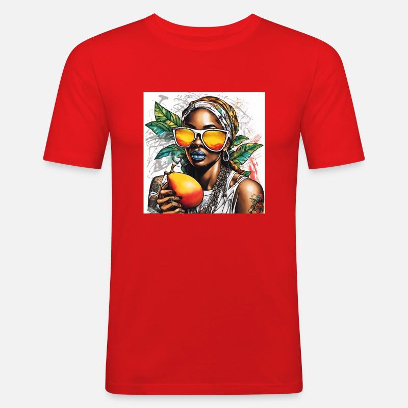MANGO AFFAIRE - Männer Slim Fit T-Shirt - Rot