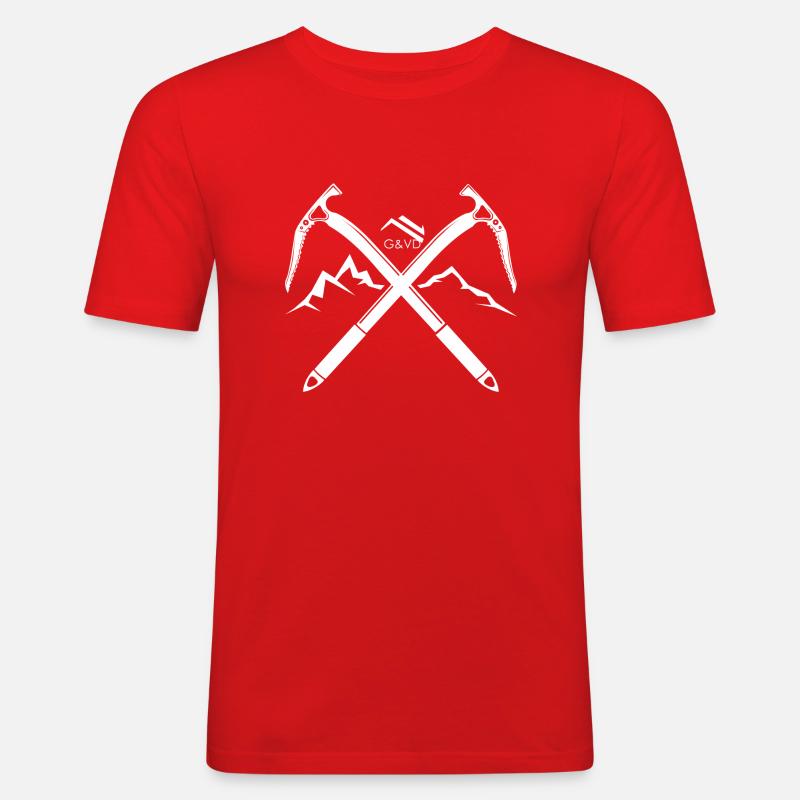 Klettern - Männer Slim Fit T-Shirt - Rot