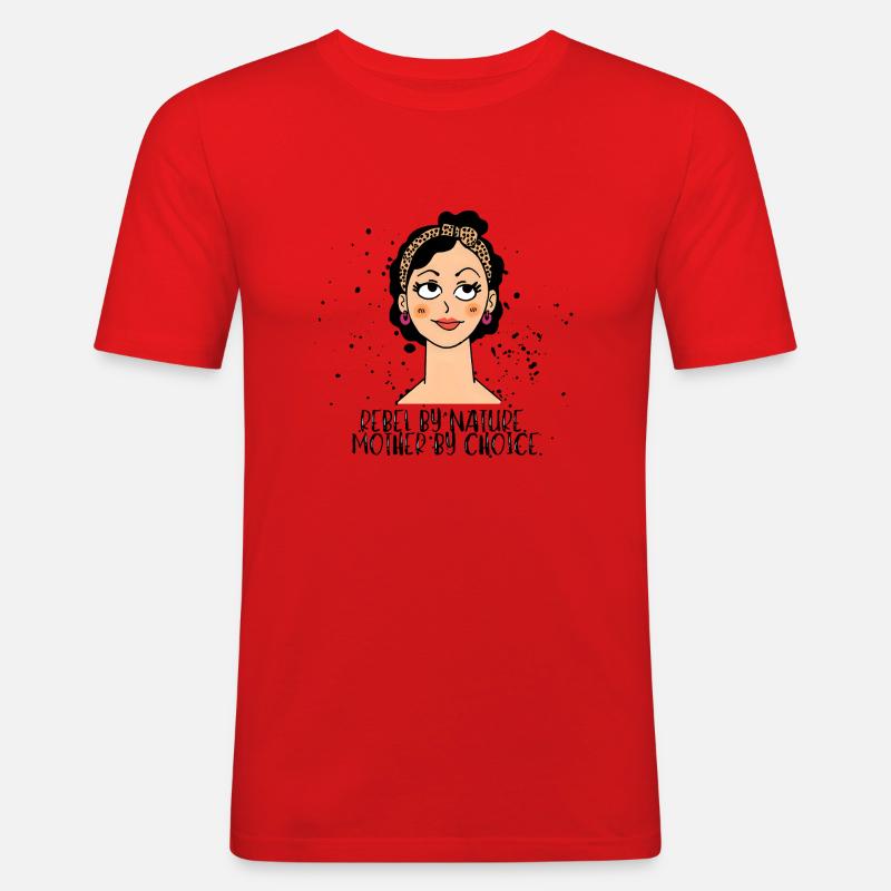 Mutter Statement - Männer Slim Fit T-Shirt - Rot