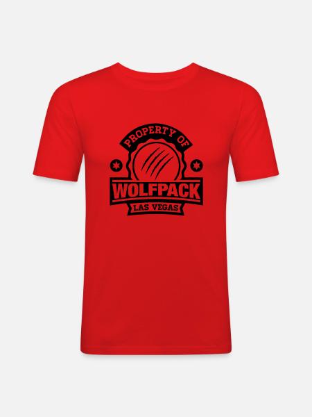 property_of_wolfpack_1_f1 - Men's Slim Fit T-Shirt - red