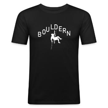 escalade - T-shirt près du corps Homme - noir - Devant - Nik (191cm)