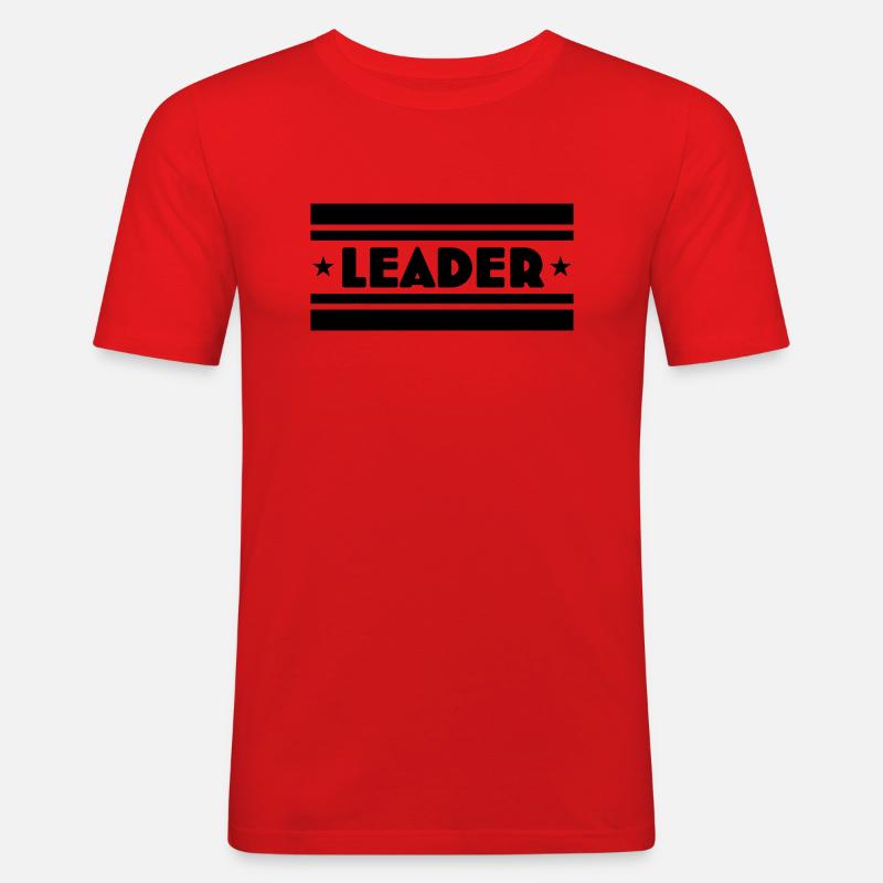 Team Leader - Männer Slim Fit T-Shirt - Rot