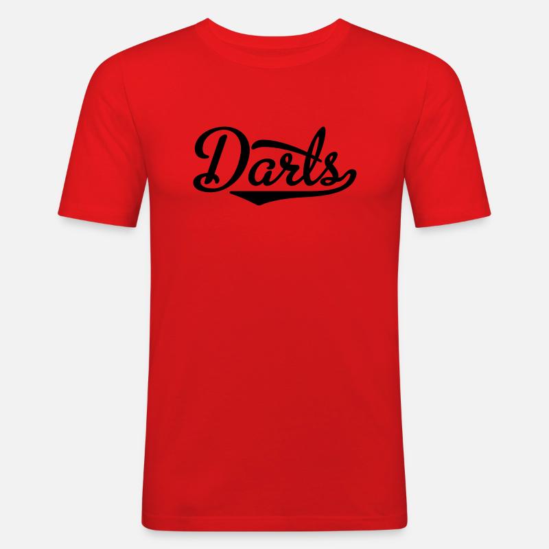 Darts - Männer Slim Fit T-Shirt - Rot