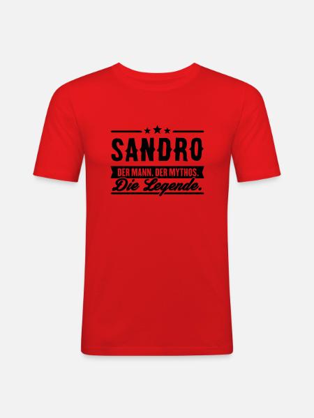 Man Myth Legend Sandro - T-shirt près du corps Homme - rouge