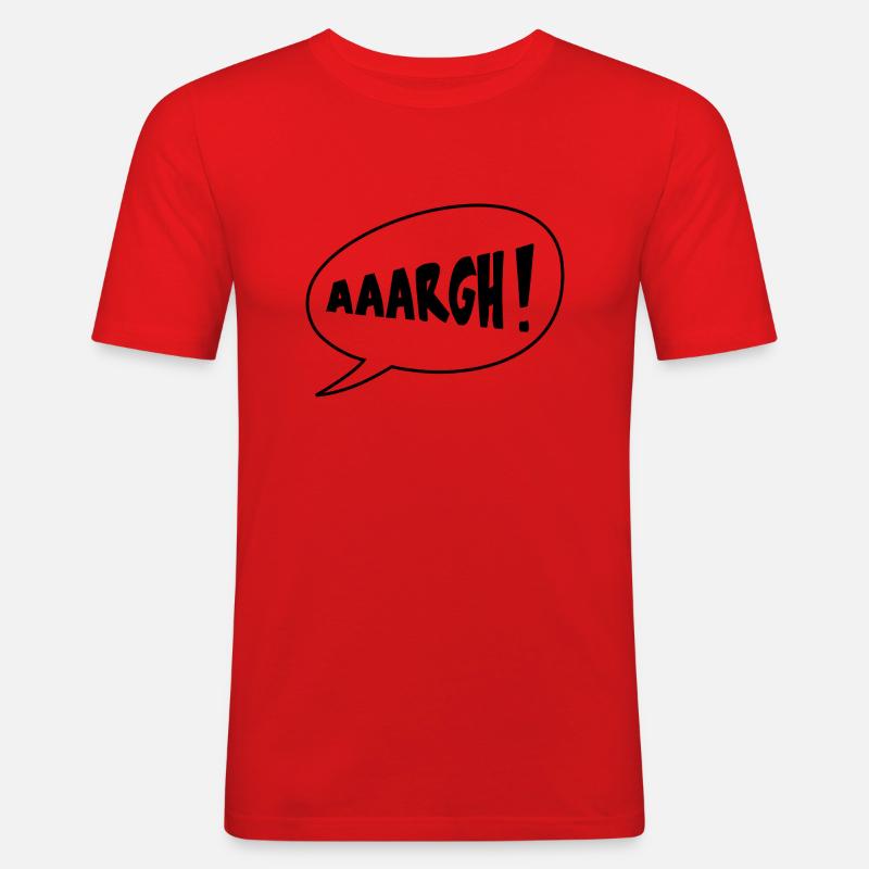 AAARGH! - Männer Slim Fit T-Shirt - Rot