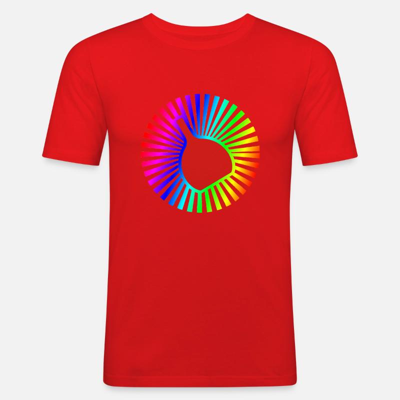 Bocksbeutel Regenbogen - Männer Slim Fit T-Shirt - Rot