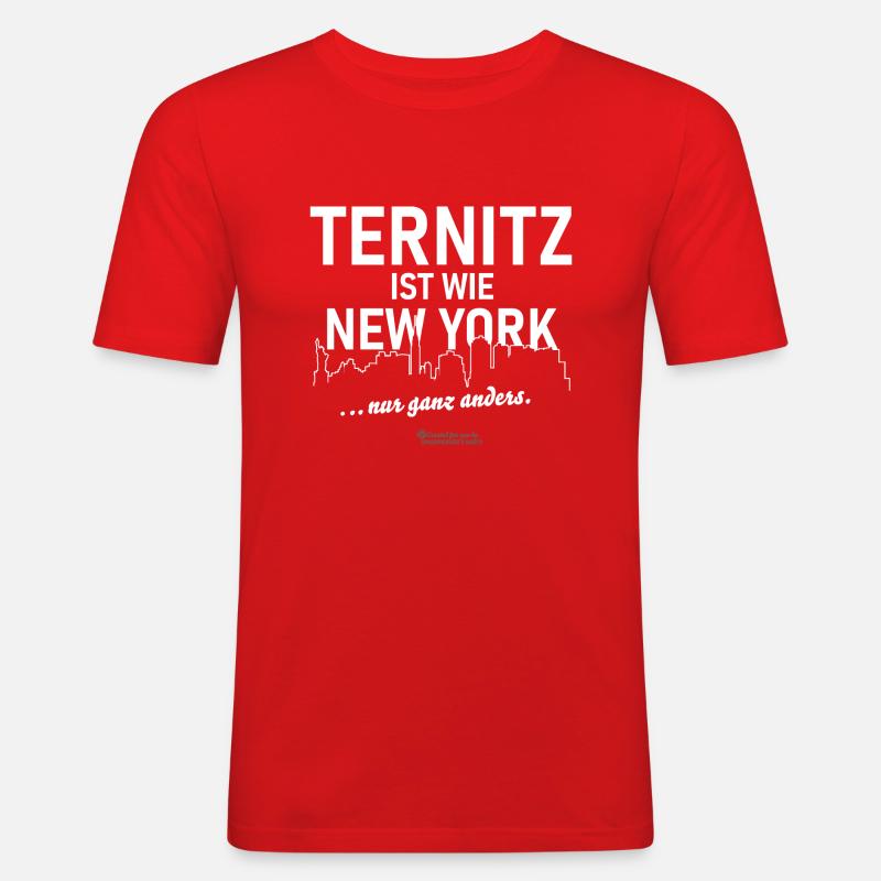 Ternitz - Männer Slim Fit T-Shirt - Rot